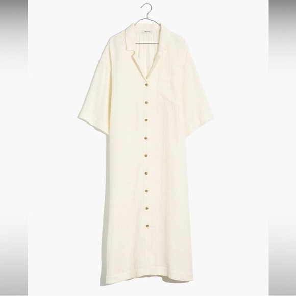 MADEWELL Lightestspun Cover Up Maxi Shirtdress - Picture 3 of 6